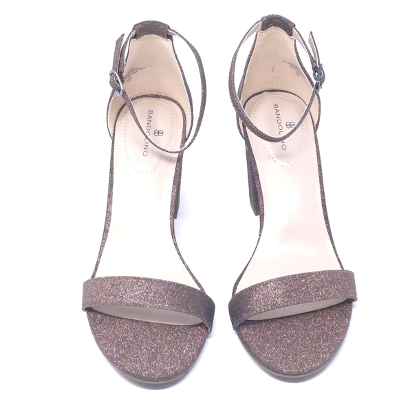 Bandolino Armory Bronze Glitter Strappy Heeled Sandals Size 10M - Picture 6 of 12